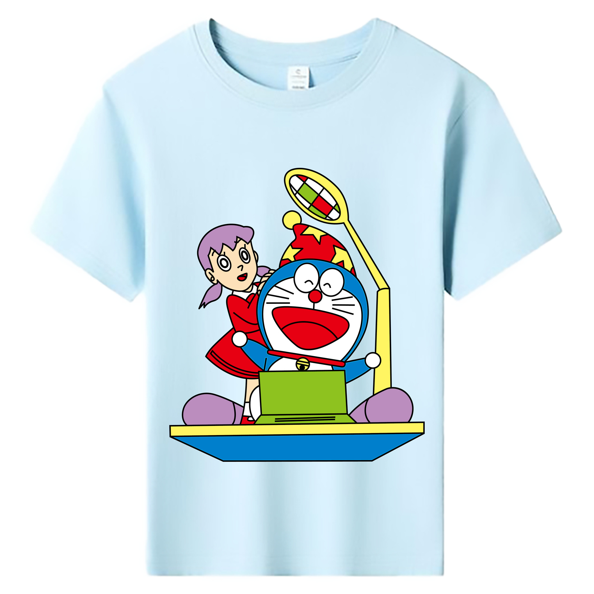 （画像用） ドラえもん みなもと しずか Doraemon Shizuka Minamoto 綿100％キッズTシャツ（フロントプリント）